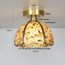 GobekUsa Crystal Glass LED Ceiling Light Copper Canopy Nordic Modern Design