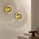 GobekUsa Glass Led Metal Wall Art Lamp for Modern Living Room Decor