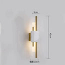 GobekUsa Modern Marble Led  Wall Lamp For Living Room Bedroom Bathroom Loft Decor