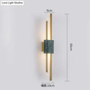 GobekUsa Modern Marble Led  Wall Lamp For Living Room Bedroom Bathroom Loft Decor