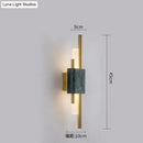 GobekUsa Modern Marble Led  Wall Lamp For Living Room Bedroom Bathroom Loft Decor