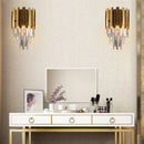 GobekUsa Modern Brass Wall Sconce with K9 Crystal Light Fixture - Perfect for Bedroom Lighting