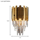 GobekUsa Modern Brass Wall Sconce with K9 Crystal Light Fixture - Perfect for Bedroom Lighting
