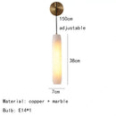 GobekUsa Cylindrical Marble Wall Lights Sconce Lamp with Adjustable Copper Wire & E14 Bulb