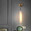GobekUsa Cylindrical Marble Wall Lights Sconce Lamp with Adjustable Copper Wire & E14 Bulb