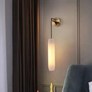 GobekUsa Cylindrical Marble Wall Lights Sconce Lamp with Adjustable Copper Wire & E14 Bulb