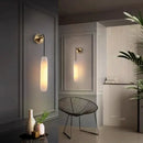 GobekUsa Cylindrical Marble Wall Lights Sconce Lamp with Adjustable Copper Wire & E14 Bulb