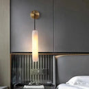 GobekUsa Cylindrical Marble Wall Lights Sconce Lamp with Adjustable Copper Wire & E14 Bulb