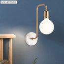 GobekUsa Modern Gold Wall Sconce with White Glass Shade – Bedroom Light Fixture