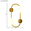 GobekUsa Modern Milk Glass LED Wall Mount Lamp with Brass Finish - Ideal for Bedroom Lighting