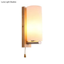 GobekUsa Opal Glass Sconce Wall Lamp with White Finish for Bedroom and Cafe Lighting
