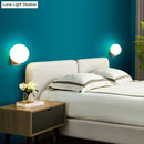 GobekUsa Sleek Opal Glass Wall Mount Lamp - Brass Bedside Sconce Light (1 Bulb)