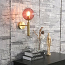 GobekUsa Blue Glass Balls Wall Lamp: Modern Living Room Bedroom Sconce for TV Background.