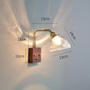 GobekUsa Clear Glass LED Wall Lights with Pull Chain Switch, Rotate Modern Nordic Wall Lamp