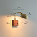 GobekUsa Clear Glass LED Wall Lights with Pull Chain Switch, Rotate Modern Nordic Wall Lamp