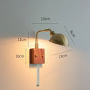 GobekUsa Clear Glass LED Wall Lights with Pull Chain Switch, Rotate Modern Nordic Wall Lamp