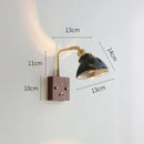 GobekUsa Clear Glass LED Wall Lights with Pull Chain Switch, Rotate Modern Nordic Wall Lamp