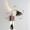 GobekUsa Clear Glass LED Wall Lights with Pull Chain Switch, Rotate Modern Nordic Wall Lamp