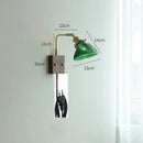 GobekUsa Clear Glass LED Wall Lights with Pull Chain Switch, Rotate Modern Nordic Wall Lamp