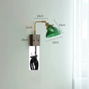 GobekUsa Clear Glass LED Wall Lights with Pull Chain Switch, Rotate Modern Nordic Wall Lamp