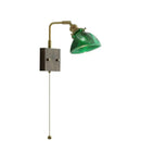 GobekUsa Clear Glass LED Wall Lights with Pull Chain Switch, Rotate Modern Nordic Wall Lamp