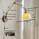 GobekUsa LED Wall Lamps Pull Chain Switch Modern Stair Light Fixtures, Ceramic Copper