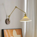 GobekUsa LED Wall Lamps Pull Chain Switch Modern Stair Light Fixtures, Ceramic Copper