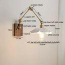 GobekUsa LED Wall Lamps Pull Chain Switch Modern Stair Light Fixtures, Ceramic Copper