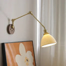 GobekUsa LED Wall Lamps Pull Chain Switch Modern Stair Light Fixtures, Ceramic Copper