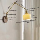 GobekUsa LED Wall Lamps Pull Chain Switch Modern Stair Light Fixtures, Ceramic Copper