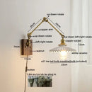 GobekUsa LED Wall Lamps Pull Chain Switch Modern Stair Light Fixtures, Ceramic Copper