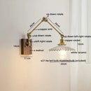 GobekUsa LED Wall Lamps Pull Chain Switch Modern Stair Light Fixtures, Ceramic Copper