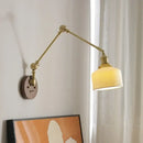 GobekUsa LED Wall Lamps Pull Chain Switch Modern Stair Light Fixtures, Ceramic Copper