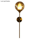GobekUsa Nordic Glass Wall Light: Ball Shaped Sconce with Brass Pencil Arm