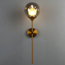 GobekUsa Nordic Glass Wall Light: Ball Shaped Sconce with Brass Pencil Arm