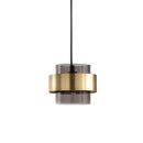 GobekUsa Gold Wrought Iron Hanging Lamp Glass Shade Suspended Pendant Light