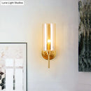 GobekUsa Brass Finish Clear Glass Wall Sconce Single Bulb Lamp