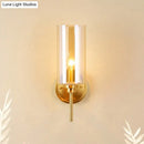 GobekUsa Brass Finish Clear Glass Wall Sconce Single Bulb Lamp