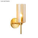 GobekUsa Brass Finish Clear Glass Wall Sconce Single Bulb Lamp