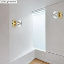 GobekUsa Golden Wall Sconce Light with Smoky Grey Glass Shade - Simple & Elegant Single Bedroom Fixture