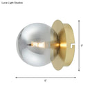 GobekUsa Golden Wall Sconce Light with Smoky Grey Glass Shade - Simple & Elegant Single Bedroom Fixture
