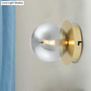 GobekUsa Golden Wall Sconce Light with Smoky Grey Glass Shade - Simple & Elegant Single Bedroom Fixture