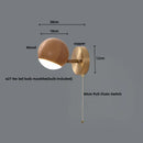 GobekUsa LED Wall Sconce Light Fixture Walnut Base Modern Art Wandlamp
