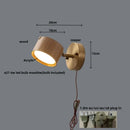 GobekUsa LED Wall Sconce Light Fixture Walnut Base Modern Art Wandlamp