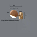 GobekUsa LED Wall Sconce Light Fixture Walnut Base Modern Art Wandlamp