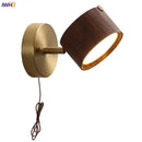 GobekUsa LED Wall Sconce Light Fixture Walnut Base Modern Art Wandlamp