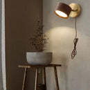 GobekUsa LED Wall Sconce Light Fixture Walnut Base Modern Art Wandlamp