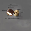 GobekUsa LED Wall Sconce Light Fixture Walnut Base Modern Art Wandlamp