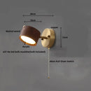 GobekUsa LED Wall Sconce Light Fixture Walnut Base Modern Art Wandlamp
