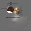 GobekUsa LED Wall Sconce Light Fixture Walnut Base Modern Art Wandlamp